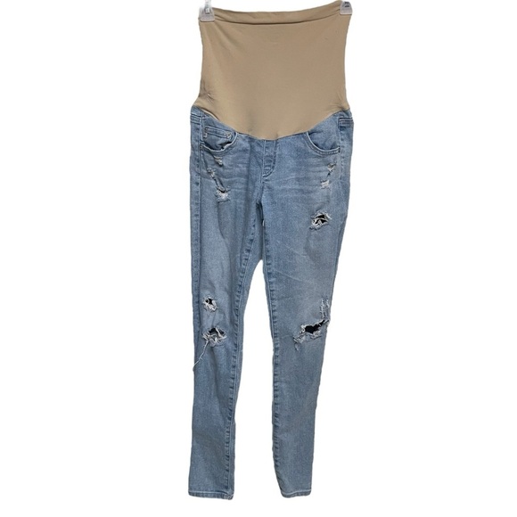AG Adriano Goldschmied Maternity Skinny Jeans women’s size 29 distressed - Picture 1 of 4
